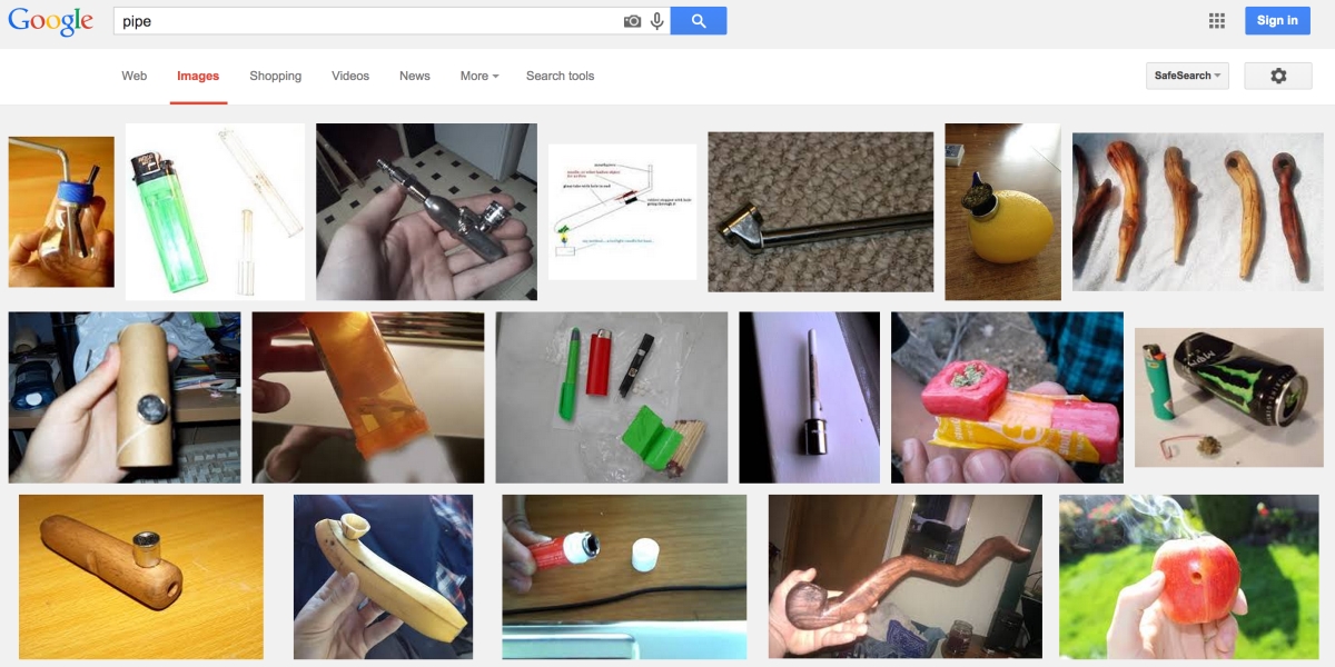 Here we see Google outperforming humans. I'd never have expected some of these to be pipes